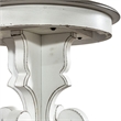 Pemberly Row Solid Wood Round End Table with Drawer with Shelf in White