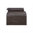 Pemberly Row Solid Wood Cocktail Table with Drawer with Storage in Brown