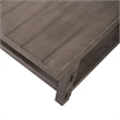 Pemberly Row Solid Wood Oversized Square Cocktail Table in Gray
