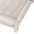 Pemberly Row Solid Wood Oversized Square Cocktail Table in White
