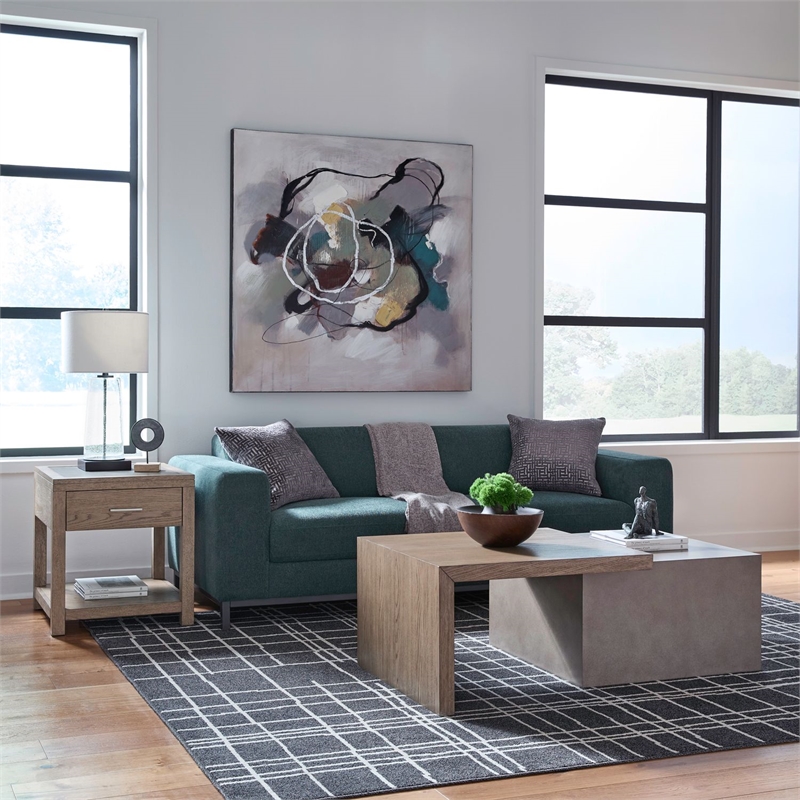 Pemberly Row 3 Piece Set with Cocktail Table and 2 End Tables in Brown
