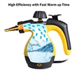 Pemberly Row Portable Household Steam Cleaner 1050W in Yellow