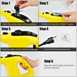 Pemberly Row 1400W Multipurpose Pressurized Steam Cleaner Mop in Yellow