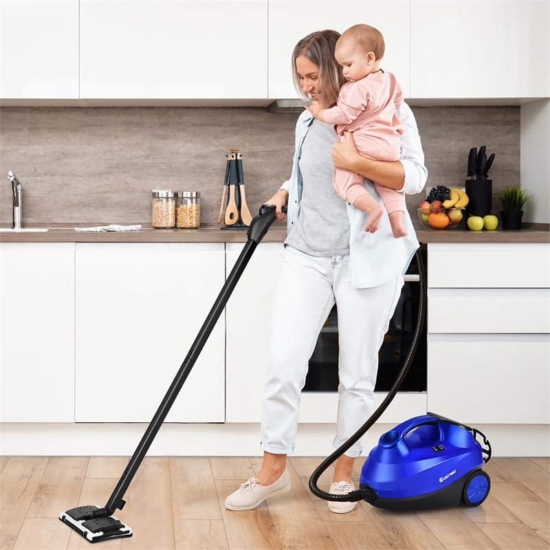 Pemberly Row 2000W Heavy Duty Steam Cleaner Mop Multipurpose in Blue