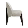 Pemberly Row Modern Chenille Wood Side Chair in Taupe Set of 2