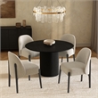 Pemberly Row Modern Chenille Wood Side Chair in Taupe Set of 2