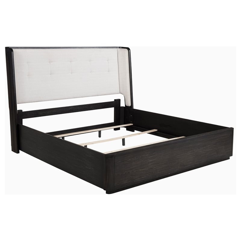 Pemberly Row 4-Piece Wood California King Bedroom Set in Burnished Black