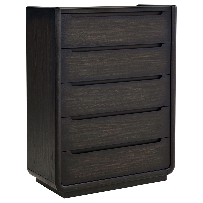 Pemberly Row 5-Piece Wood California King Bedroom Set in Burnished Black