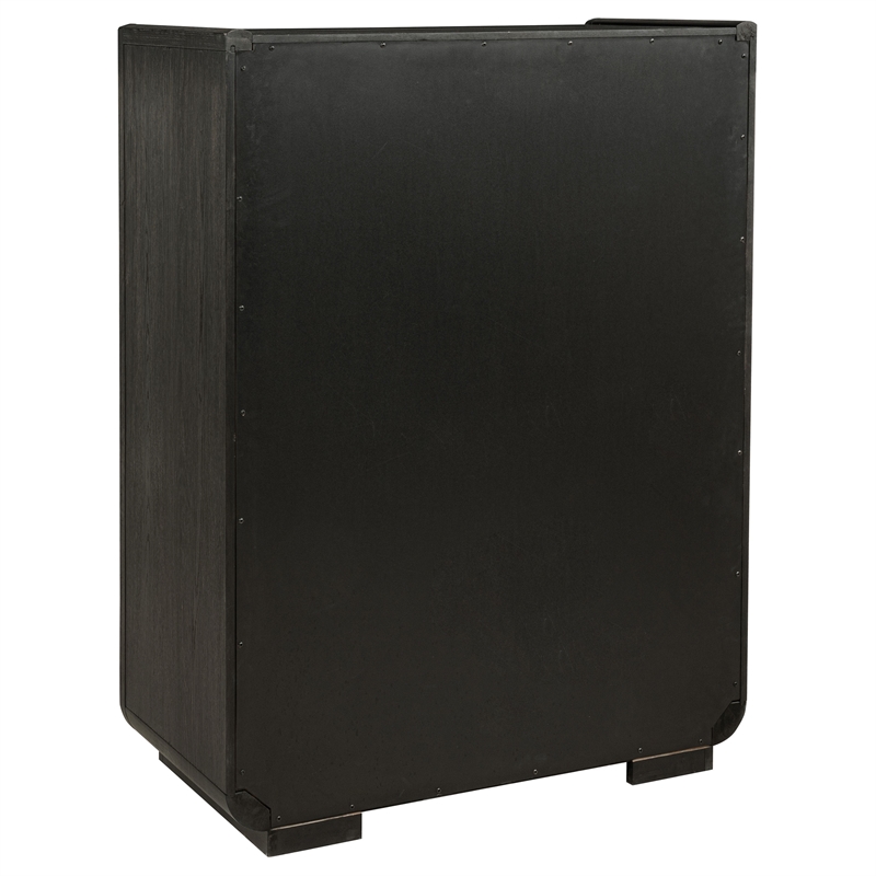 Pemberly Row 5-Piece Wood California King Bedroom Set in Burnished Black
