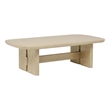 Pemberly Row Coastal Wood Rectangular Cocktail Coffee Table in Beige Oak