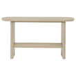 Pemberly Row Coastal Wood Sofa Console Table with Shelf in Beige Oak