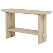 Pemberly Row Coastal Wood Sofa Console Table with Shelf in Beige Oak