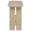 Pemberly Row Coastal Wood Sofa Console Table with Shelf in Beige Oak