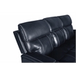 Pemberly Row Upholstered Sofa with Power Recliner in Rainer Ocean