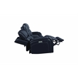 Pemberly Row Loveseat Console with Power Recliner in Rainer Ocean