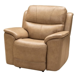 Pemberly Row Power Recliner with Storage in Elliott Taupe with Solid Frame