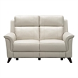 Pemberly Row Power Reclining Loveseat with Head Rests in Laurel Cream