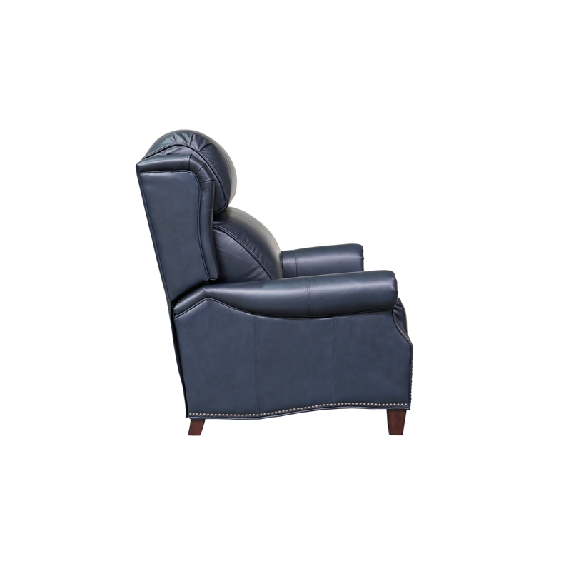 Pemberly Row Premium Push Thru The Arms Recliner in Shoreham Blue