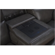 Pemberly Row Power Reclining Sofa with Heat and Massage in Matteo Smokey Gray