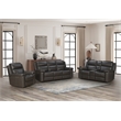 Pemberly Row Power Reclining Sofa with Heat and Massage in Matteo Smokey Gray