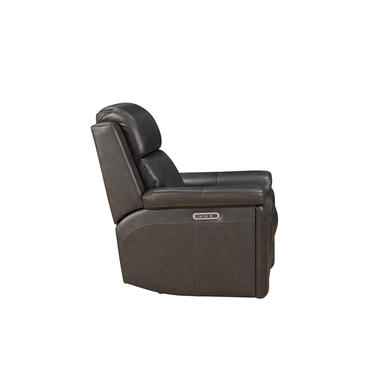 Pemberly Row Power Recliner with Heat and Massage in Matteo Smokey Gray