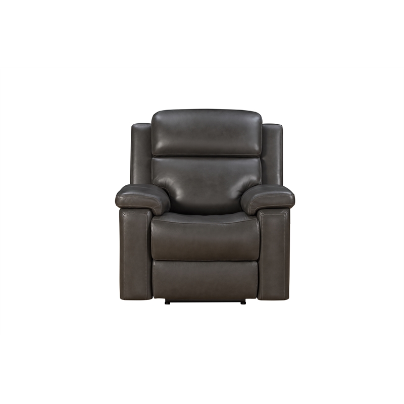 Pemberly Row Power Recliner with Heat and Massage in Matteo Smokey Gray