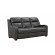 Pemberly Row Power Reclining Upholstered Sofa in Elway Dark Gray