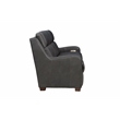 Pemberly Row Power Reclining Upholstered Sofa in Elway Dark Gray