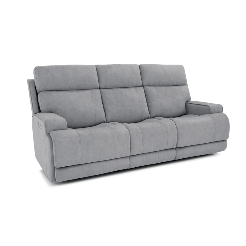 Pemberly Row Zero Gravity Sofa with Power Recline in Arula Dolphin