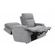 Pemberly Row Zero Gravity Loveseat with Power Recline in Arula Dolphin