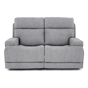 Pemberly Row Zero Gravity Loveseat with Power Recline in Arula Dolphin