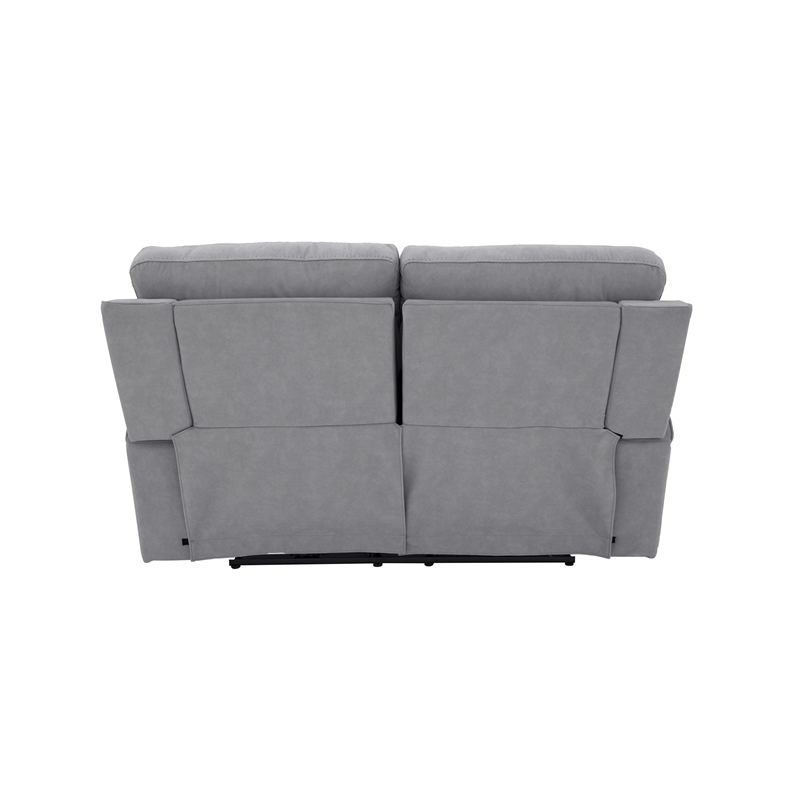 Pemberly Row Zero Gravity Loveseat with Power Recline in Arula Dolphin