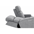 Pemberly Row Zero Gravity Loveseat with Power Recline in Arula Dolphin
