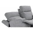 Pemberly Row Zero Gravity Loveseat with Power Recline in Arula Dolphin
