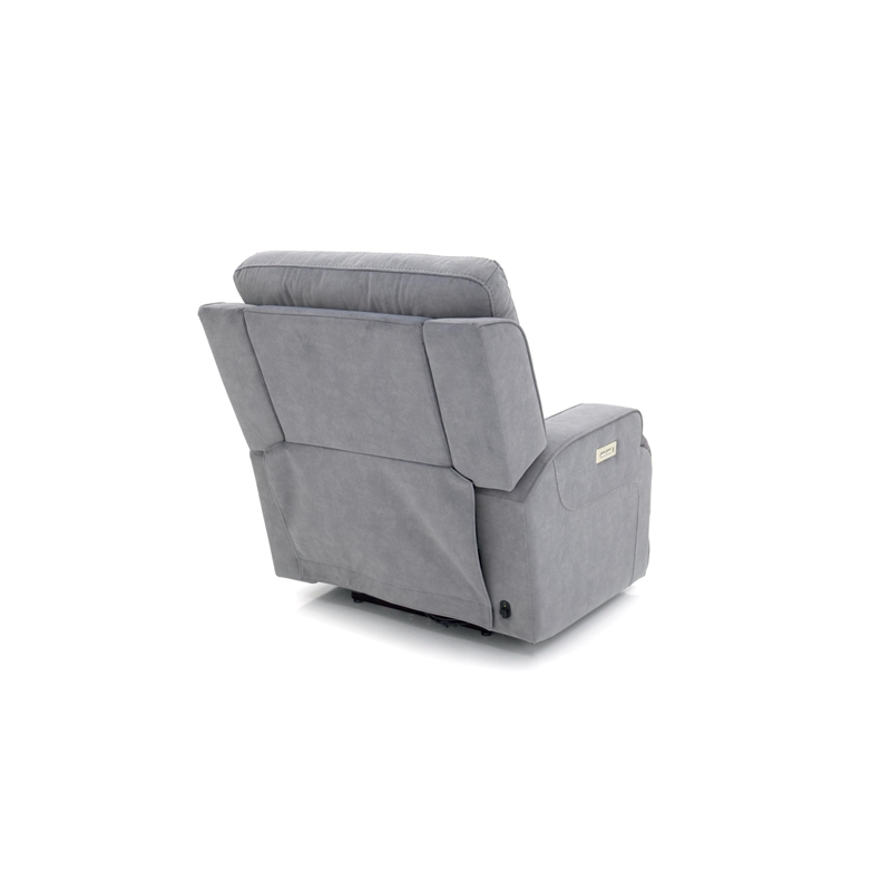 Pemberly Row Premium Zero Gravity Power Recliner in Arula Dolphin