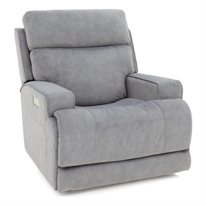 Pemberly Row Premium Zero Gravity Power Recliner in Arula Dolphin