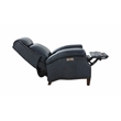 Pemberly Row Power Recliner with Power Head Rest in Barone Navy Blue