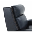 Pemberly Row Power Recliner with Power Head Rest in Barone Navy Blue