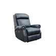 Pemberly Row Big and Tall Power Recliner with Power Head Rest in Shoreham Blue