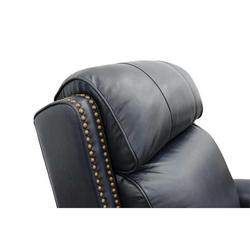 Pemberly Row Big and Tall Power Recliner with Power Head Rest in Shoreham Blue