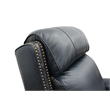 Pemberly Row Big and Tall Power Recliner with Power Head Rest in Shoreham Blue