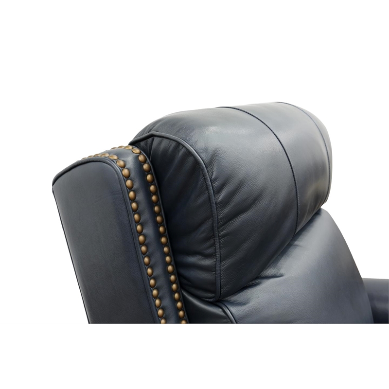 Pemberly Row Big and Tall Power Recliner with Power Head Rest in Shoreham Blue