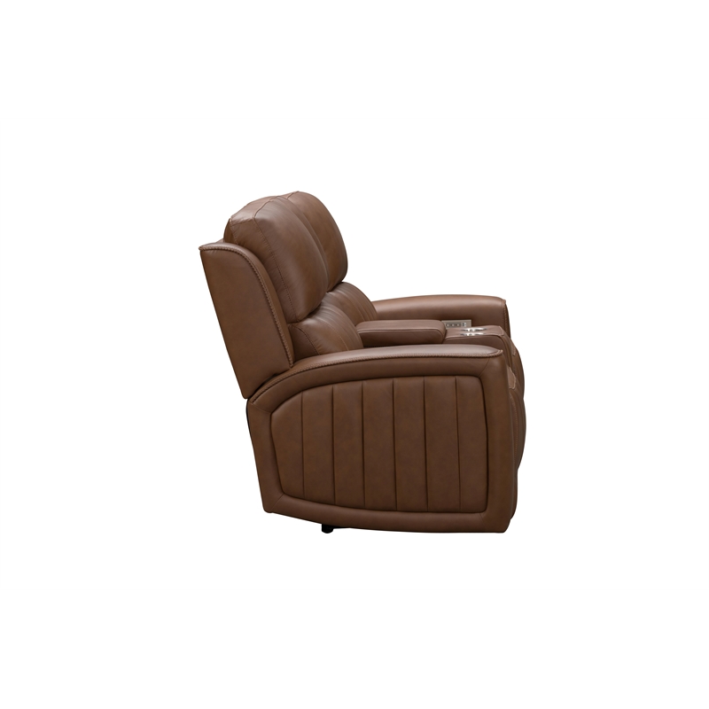 Pemberly Row Zero Gravity Power Reclining Loveseat in Cinnamon