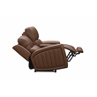 Pemberly Row Zero Gravity Power Reclining Loveseat in Cinnamon