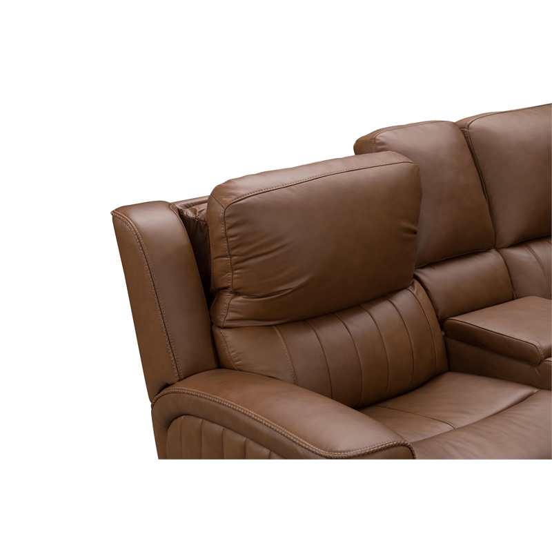 Pemberly Row Zero Gravity Power Reclining Loveseat in Cinnamon