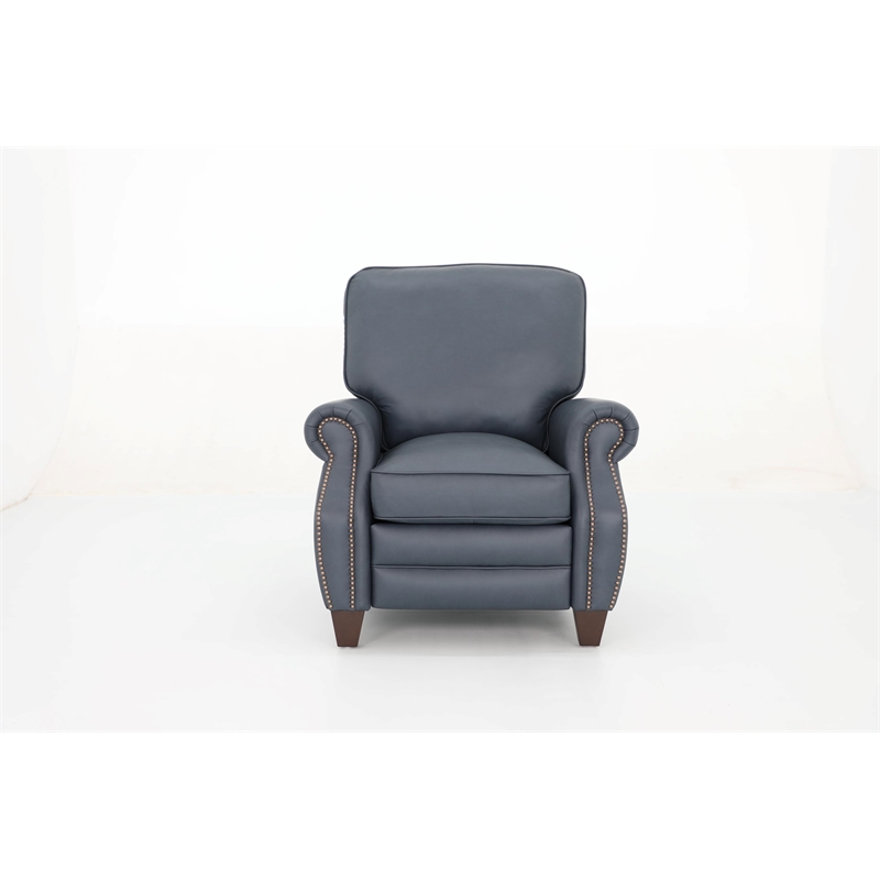 Pemberly Row Premium Push Thru The Arms Recliner in Santa Fe Ocean