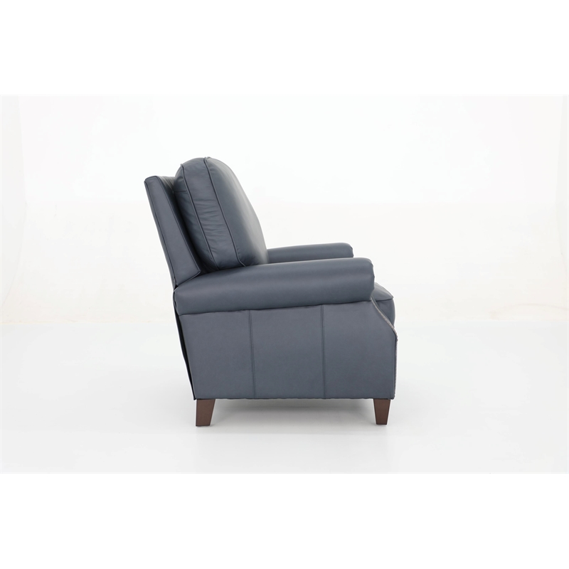 Pemberly Row Premium Push Thru The Arms Recliner in Santa Fe Ocean