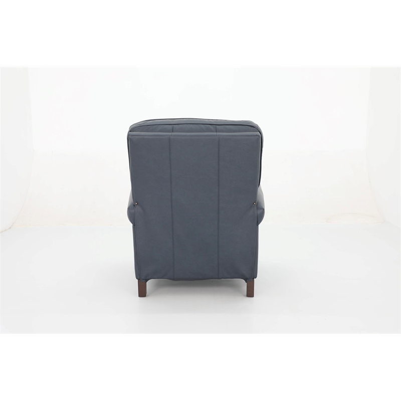 Pemberly Row Premium Push Thru The Arms Recliner in Santa Fe Ocean