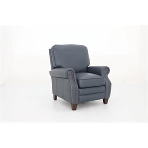 Pemberly Row Premium Push Thru The Arms Recliner in Santa Fe Ocean
