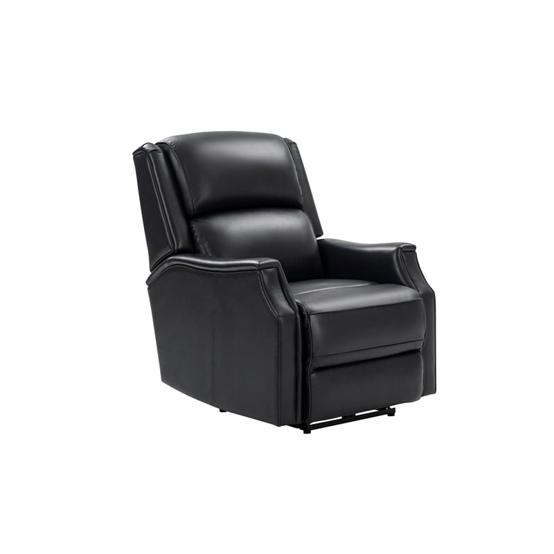 Pemberly Row Big and Tall Power Recliner with Head Rest and Lumbar in Blue